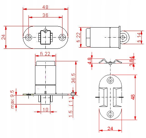 ZAMEK ROLKOWY MAŁY DO FURTKI BRAMY DRZWI INOX Marka MT