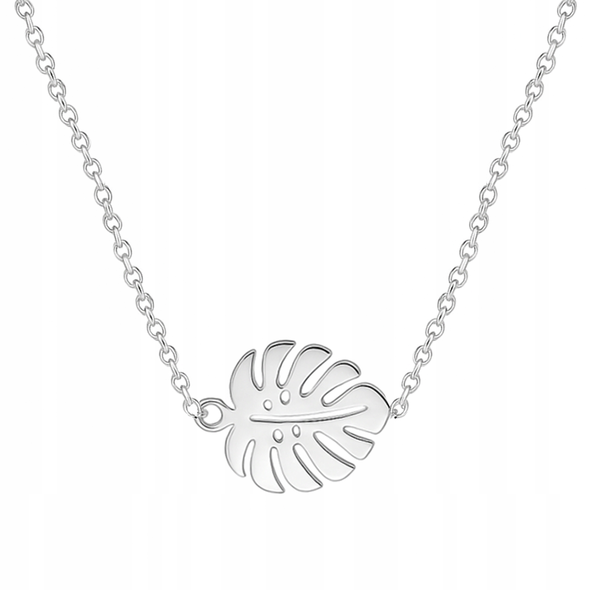 Stříbrný náhrdelník Monstera Symbol klidu Stříbro 925