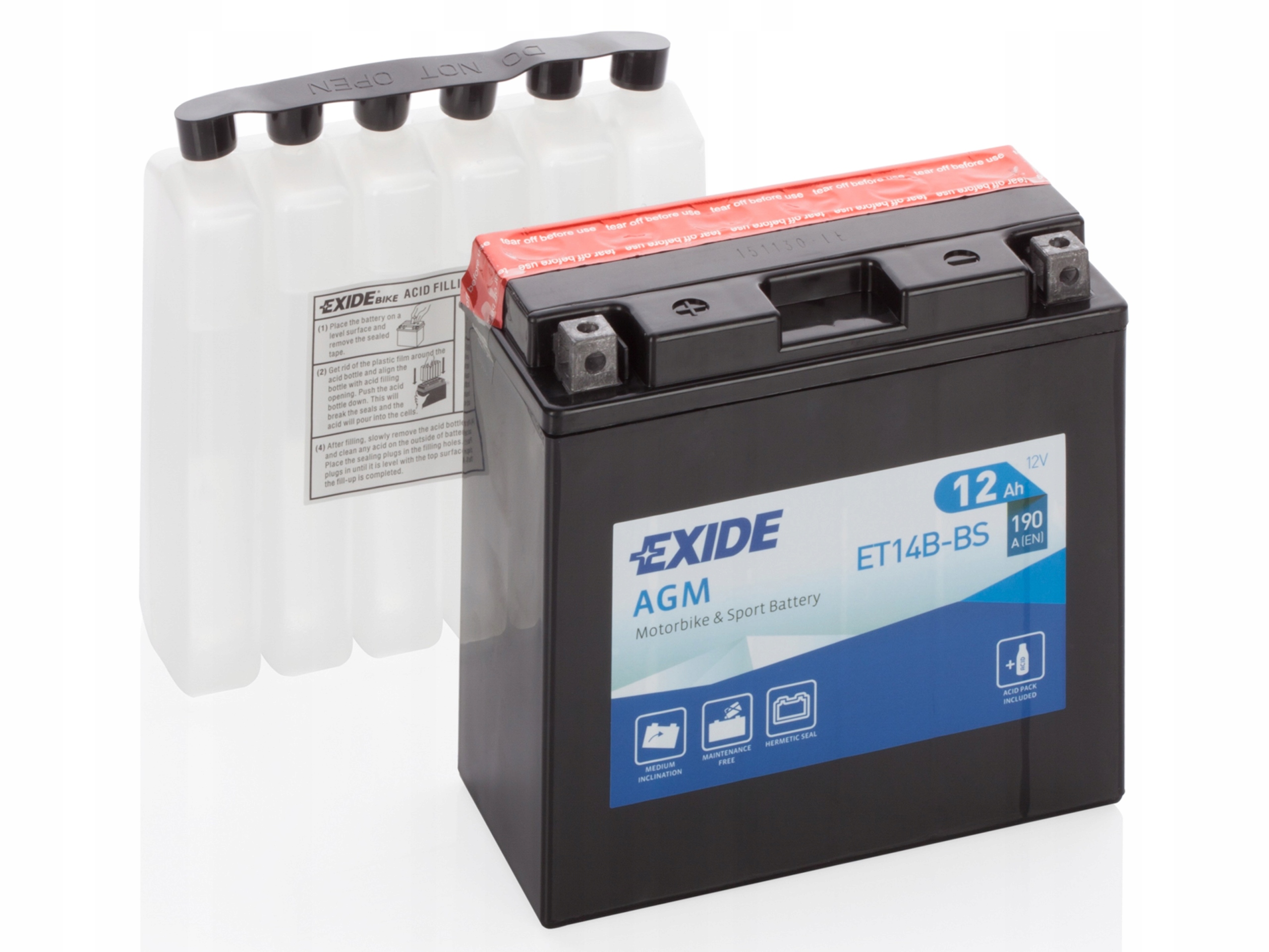 ET14B-BS - Акумулятор 12V 12AH ET14B - BS EXIDE AGM