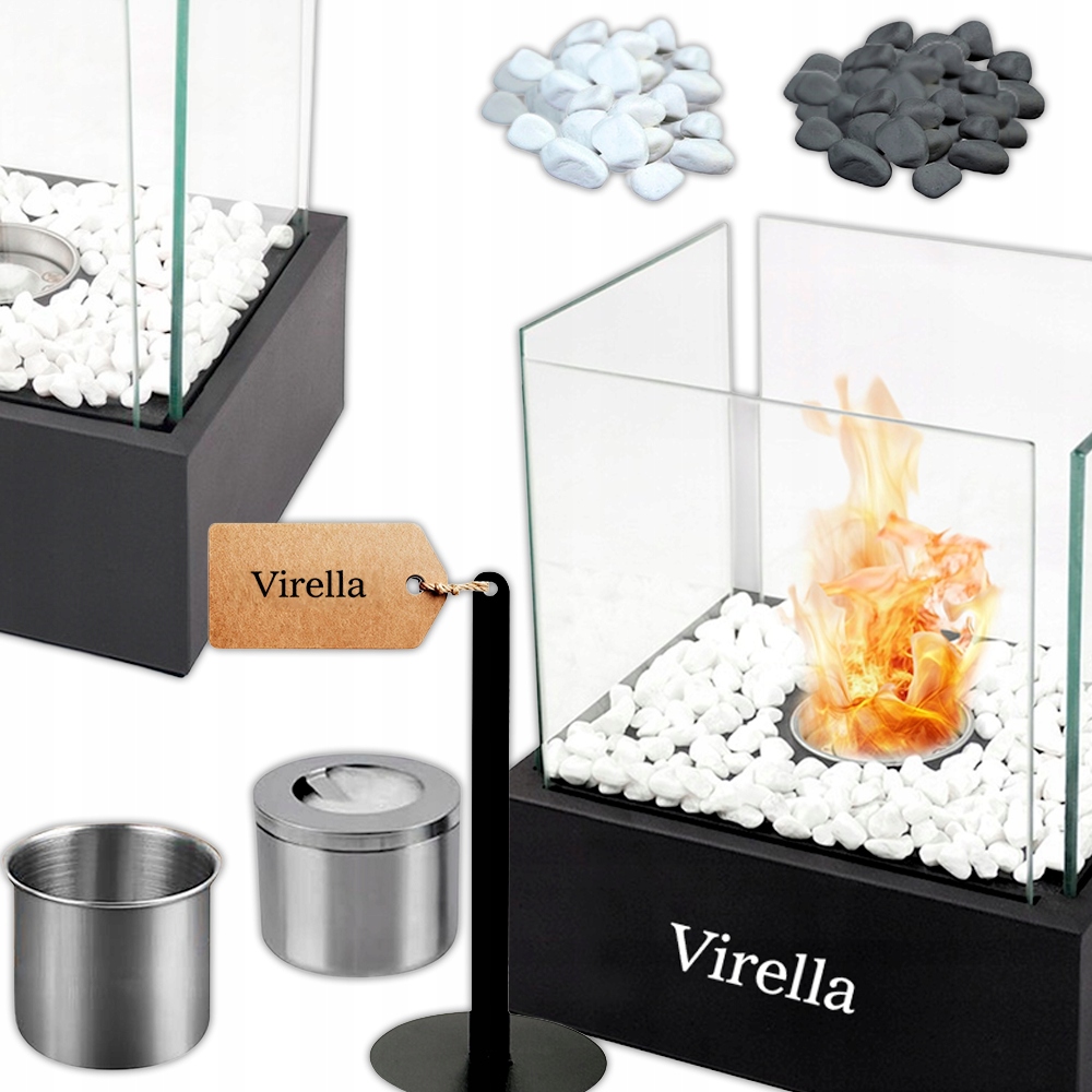Volně stojící bezkouřový biokrb pro dům Zahradní terasa Biokrb Virella