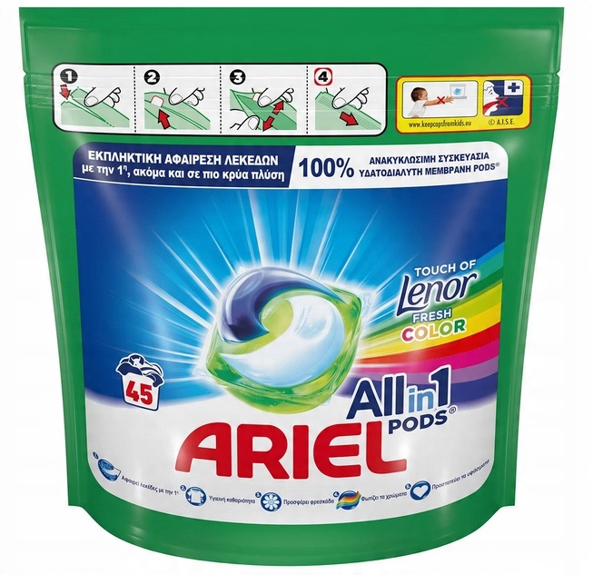 

Ariel ALLin1 Kapsułki Kolor Touch Of Lenor 45SZT