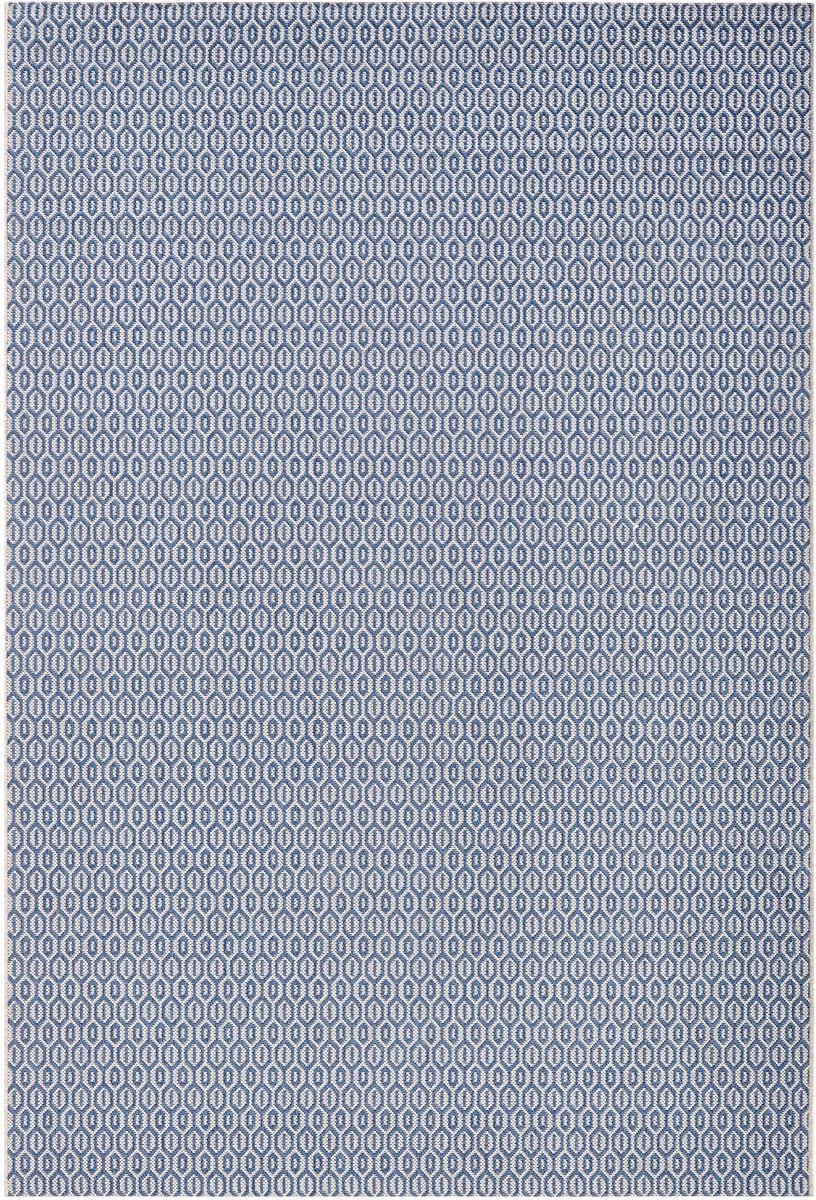 Koberec na terasu na terasu typu sisal, modro krémový