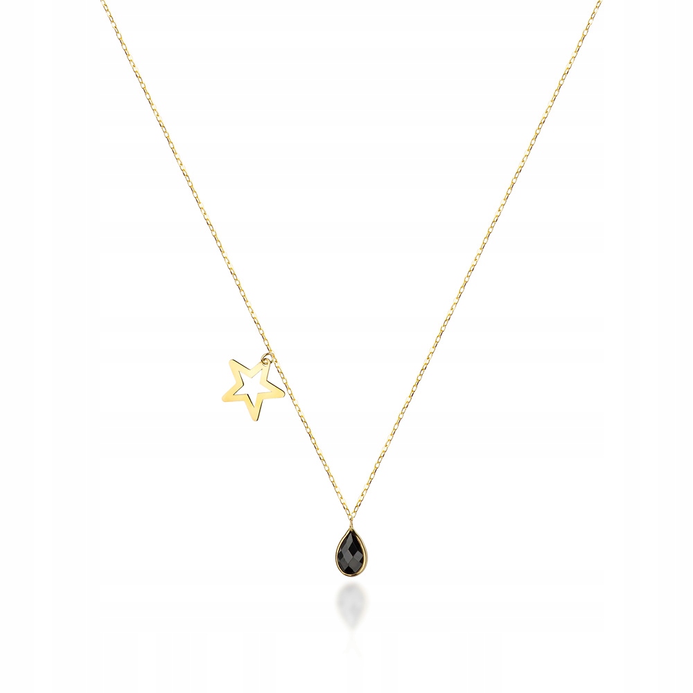 Zlatý náhrdelník 585 Řetízek Celebrita Hvězdička