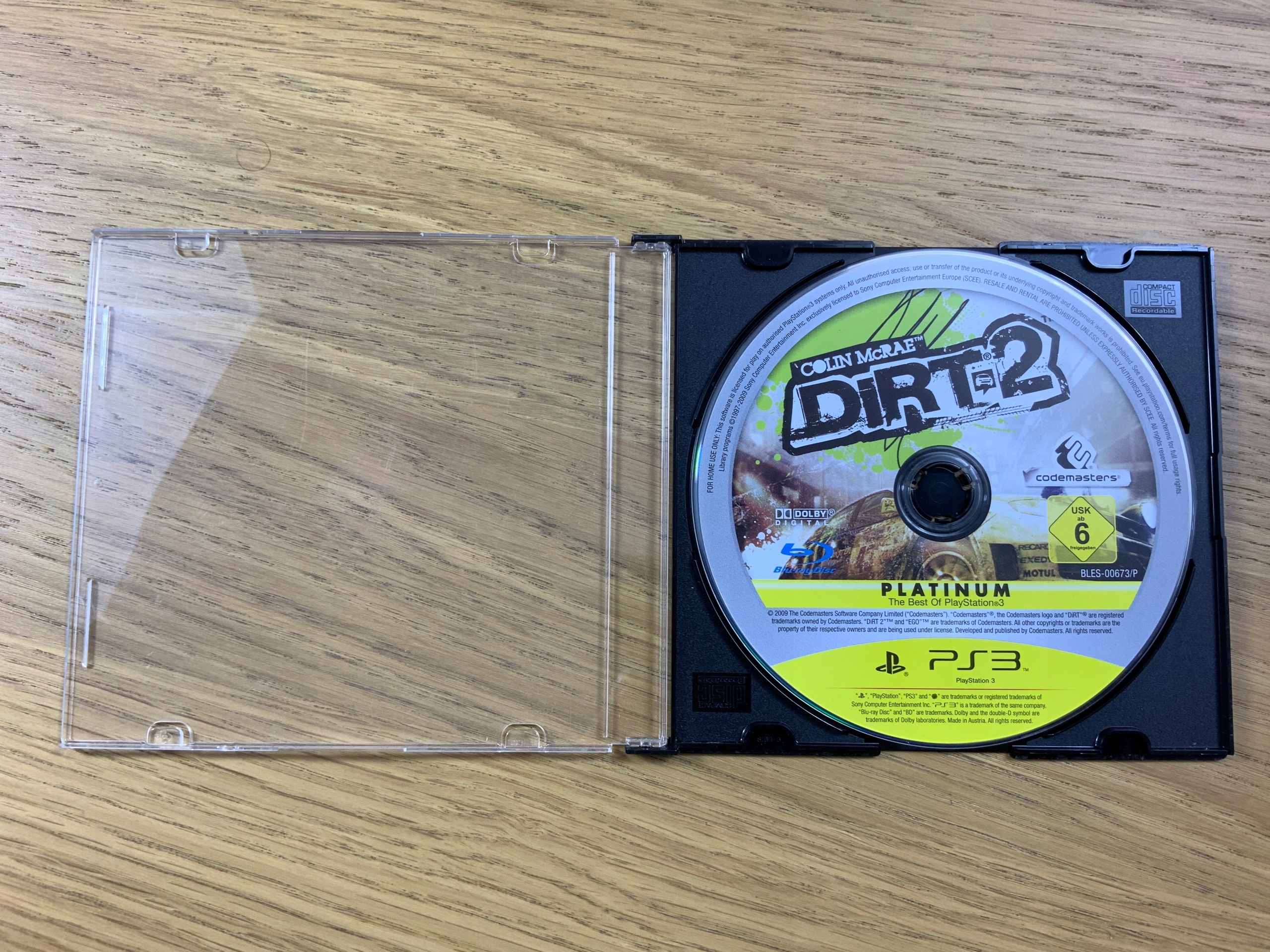 COLIN MCRAE DIRT 2 płyta IDEAŁ- PS3 Wersja gry pudełkowa