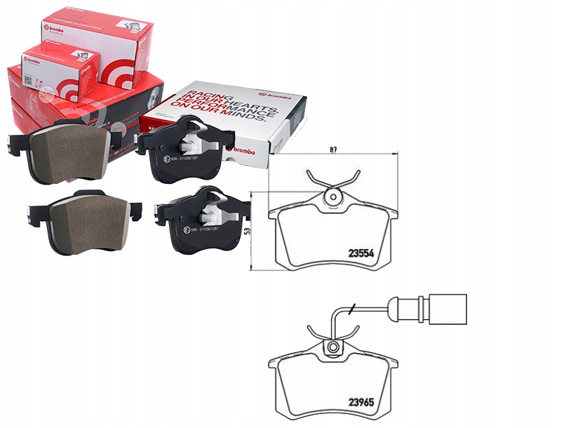 Brzdové Destičky Vw Sharan 00- Zadní Brembo Asistent Kolize #34
