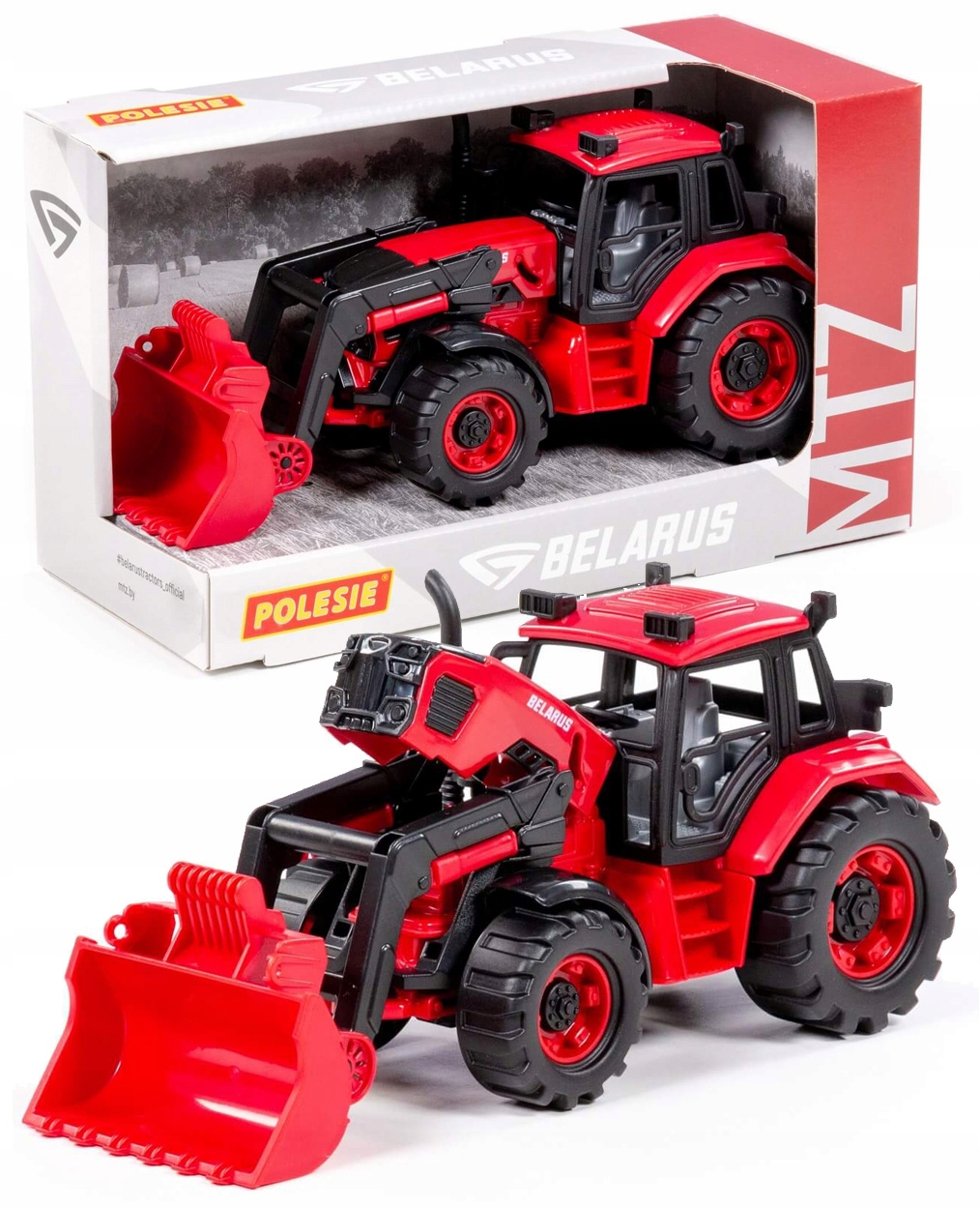 

Polesie Traktor Belarus ciągnik Mtz ładowarka red