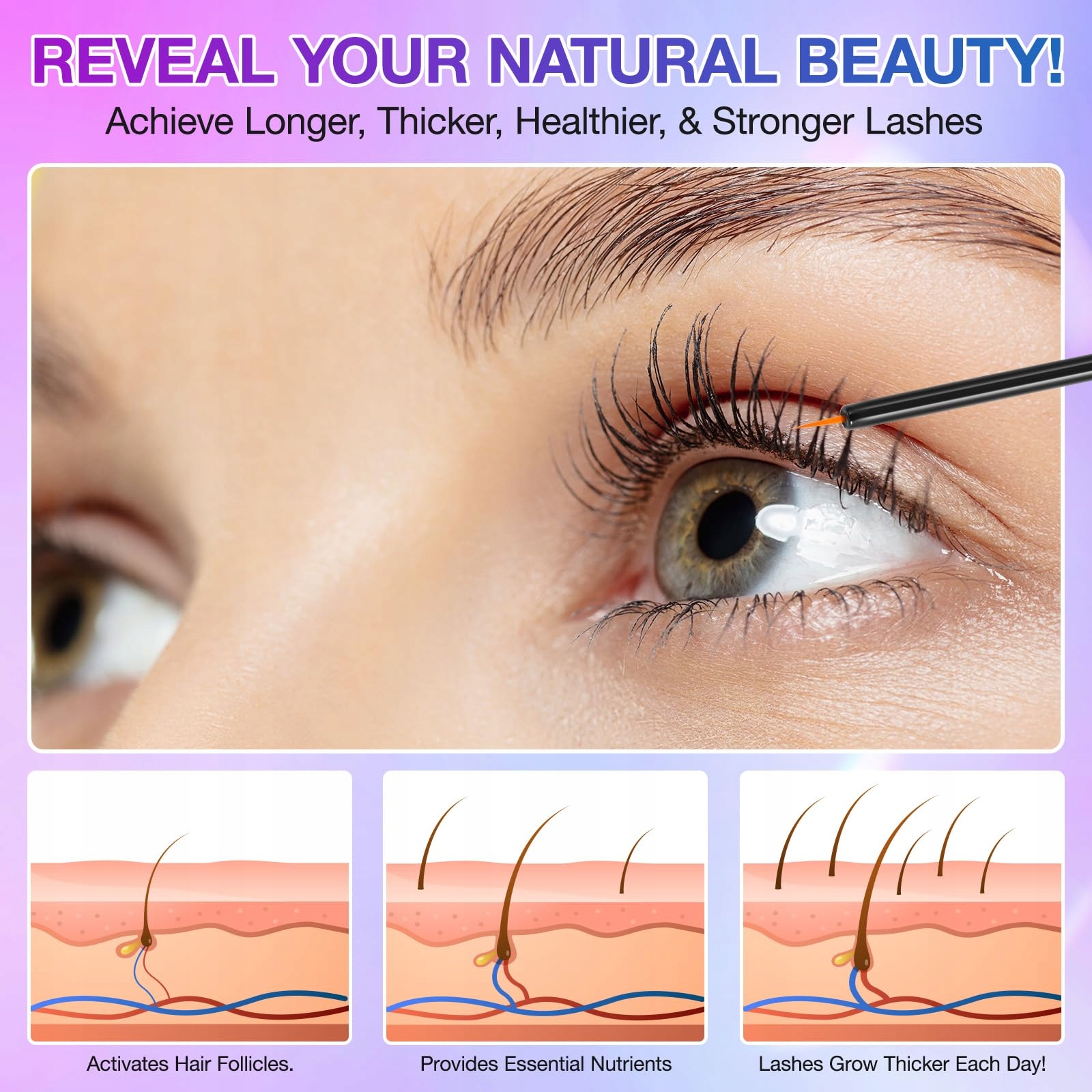 LONG4LASHES Serum Do Rzęs i Brwi Naturalna Formuła 5ml — miniatura 3