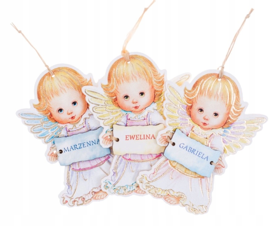 

Aniołki imienne dla dziewczynki zawieszka