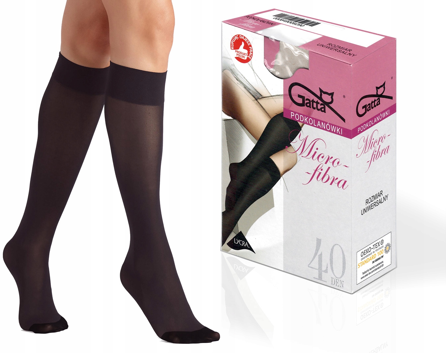 

Gatta podkolanówki mikrofibra 40 den, lycra czarny