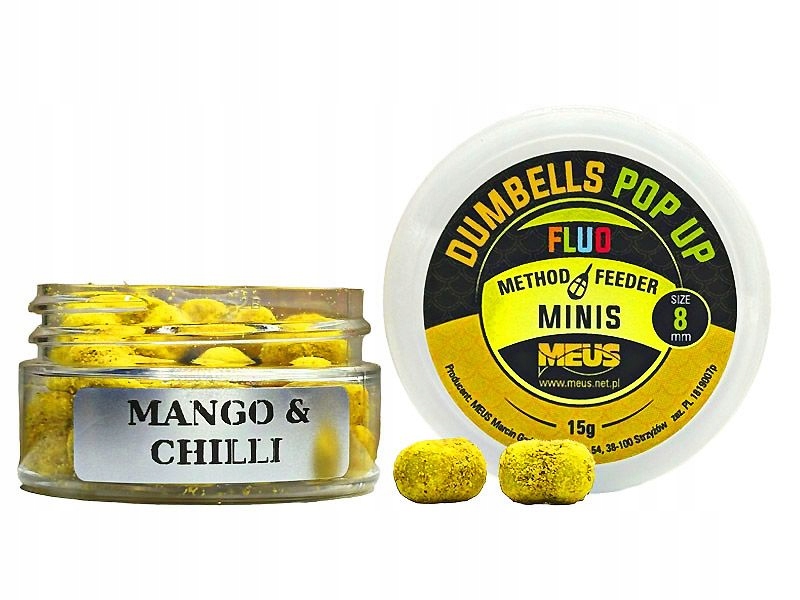 Dumbells fluo pop up 8mm mango & chili minis