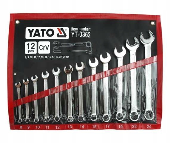 

Yato Zestaw Kluczy Płasko-oczkowych 8-24MM 12SZT