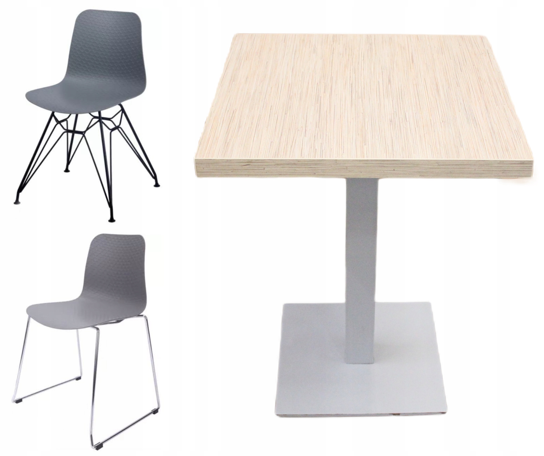 KOMPLET: STOLIK do lokalu + 2 KRZESŁA