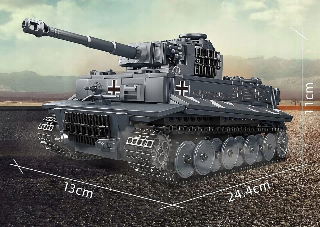 CZOŁG TIGER 20014 Z KLOCKÓW ZDALNIE STEROWANY R/C 800 elementów MOULD KING Typ klocki konstrukcyjne