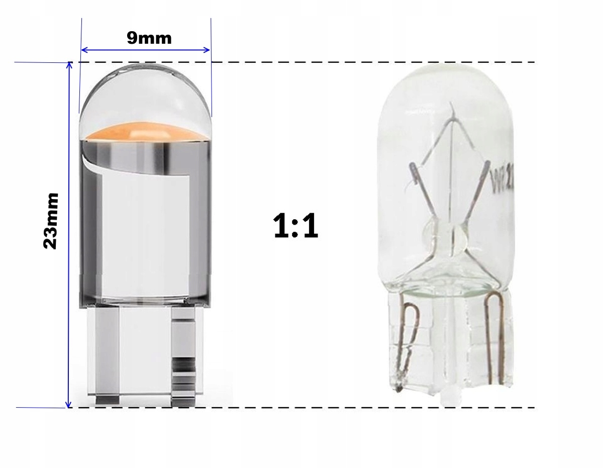 żarówka LED T10 12V CANBUS 150lm W5W, W3W Numer katalogowy części 483