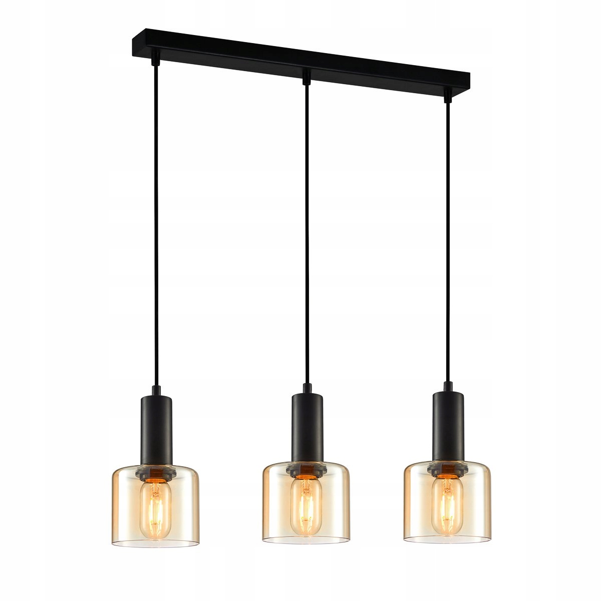 Závesná lampa Santia PND-65342-3-BK+AMB Italux