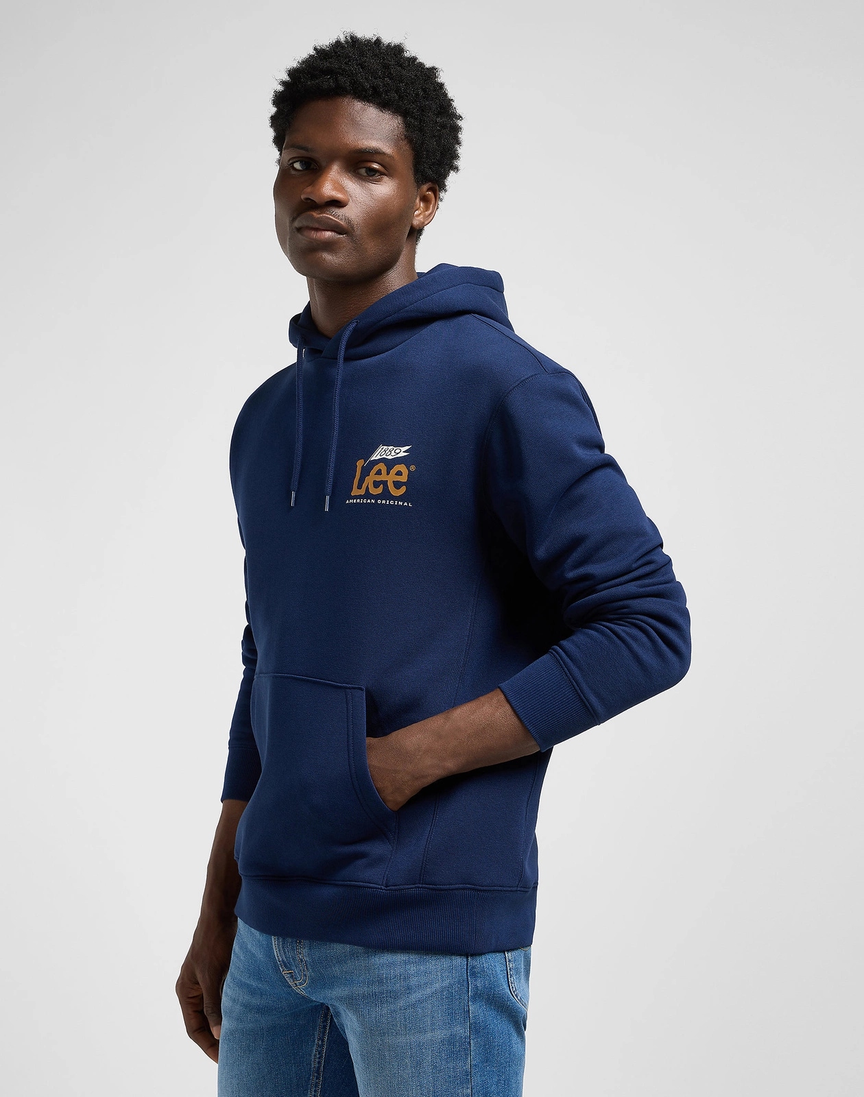 Pánská mikina Lee Graphic Hoodie True Navy 112370455 L