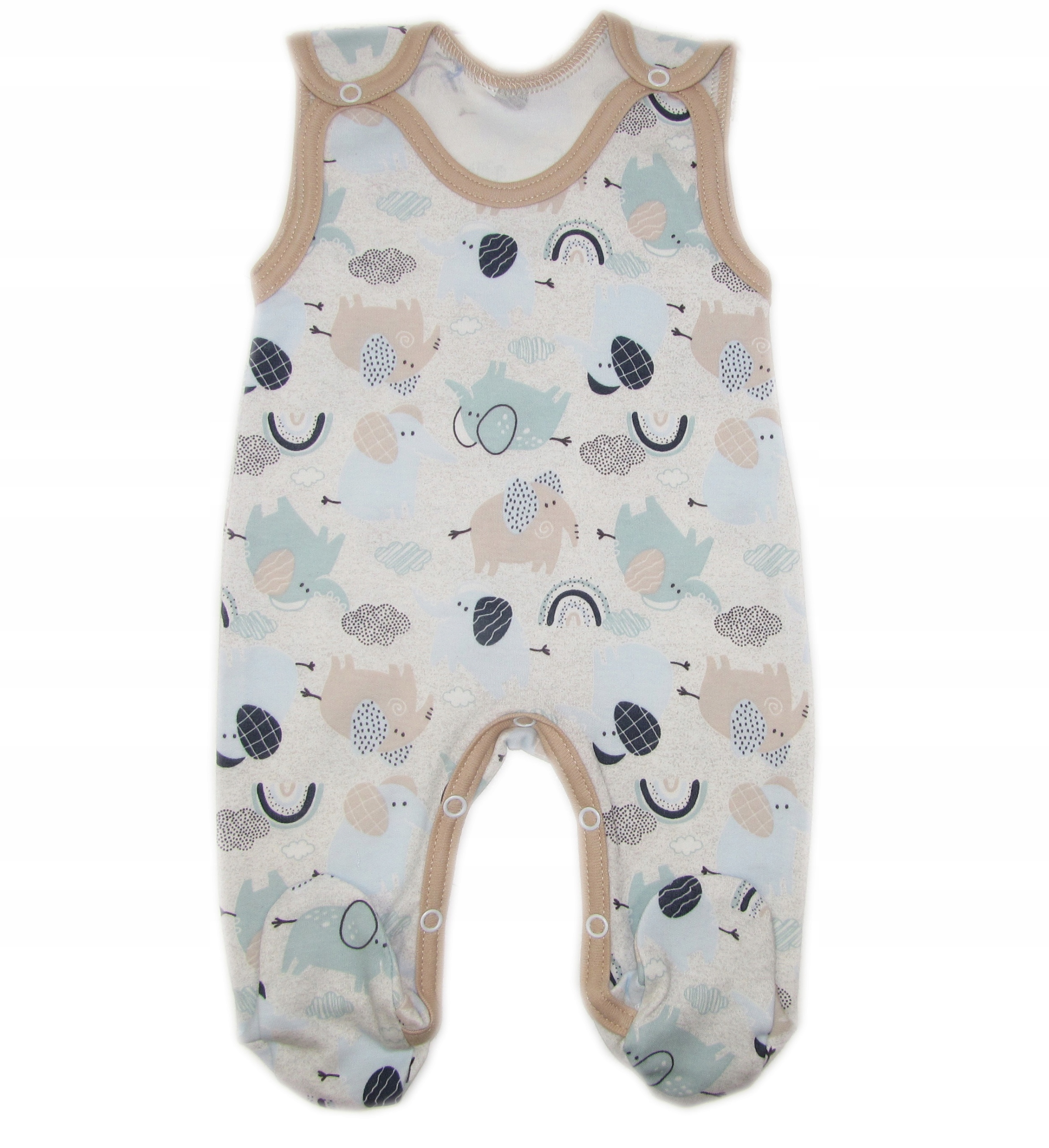 ŚPIOCHY NIEMOWLĘCE ŚPIOSZKI BAWEŁNIANE r.68 /78a/ Rękaw bez rękawów