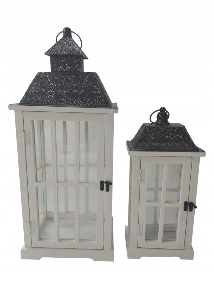 

Drewniany Lampion Latarnia Latarenka 63+ 42 cm 2w1
