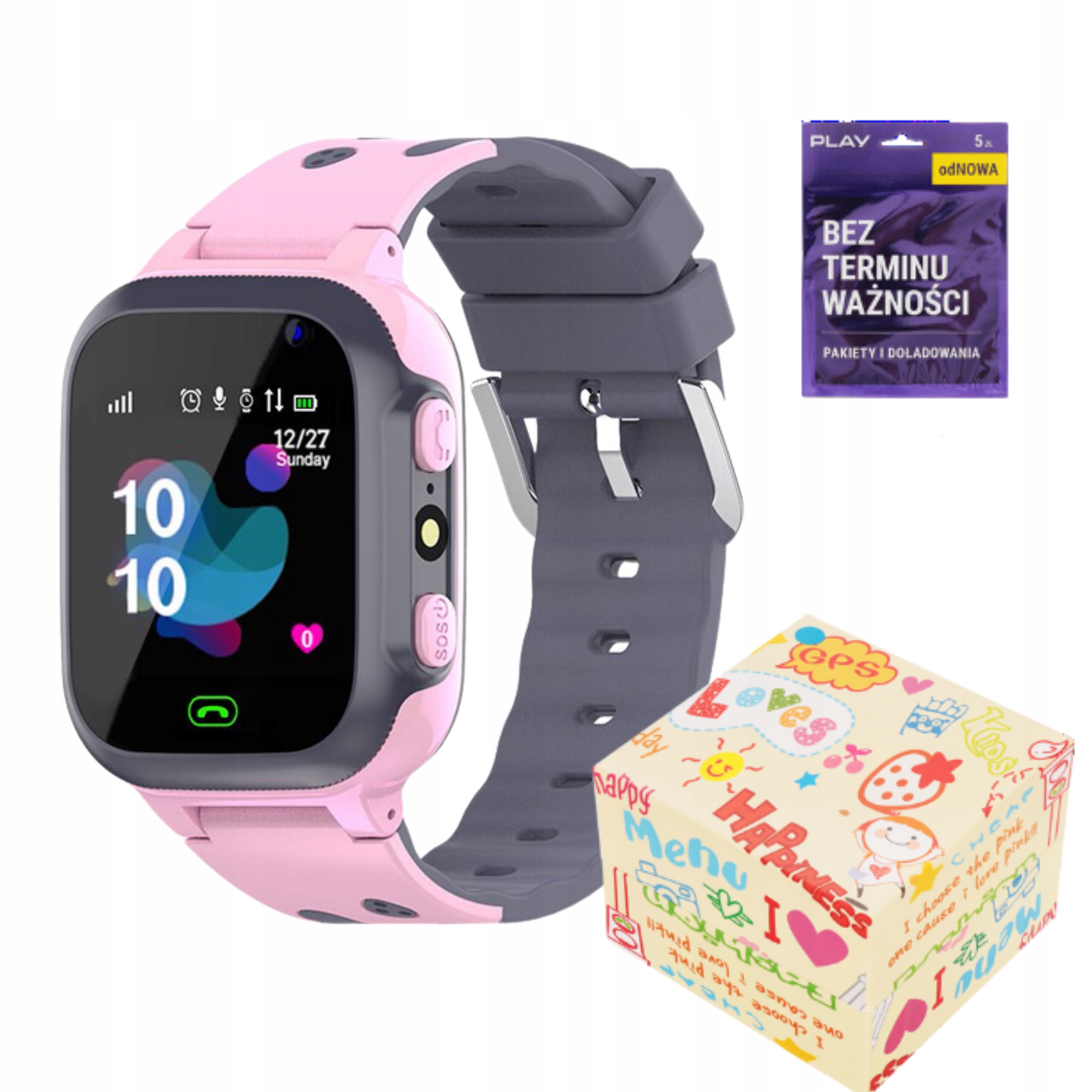 SMARTWATCH DLA DZIECI ZEGAREK SMARTBAND LOKALIZATOR GPS APARAT KARTA SIM