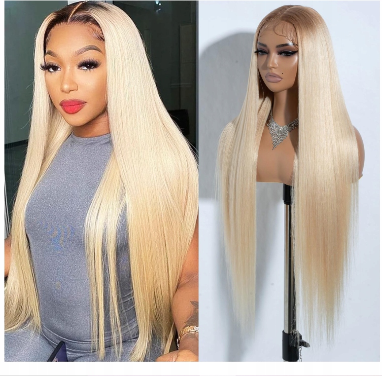 Joedir Paruka syntetická Dlouhá rovná blond ombre 95 cm