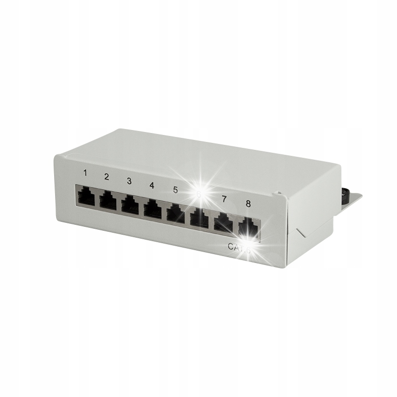 Patch panel stacjonarny LogiLink NP0016A 8x RJ45 kat.6 ekranowany