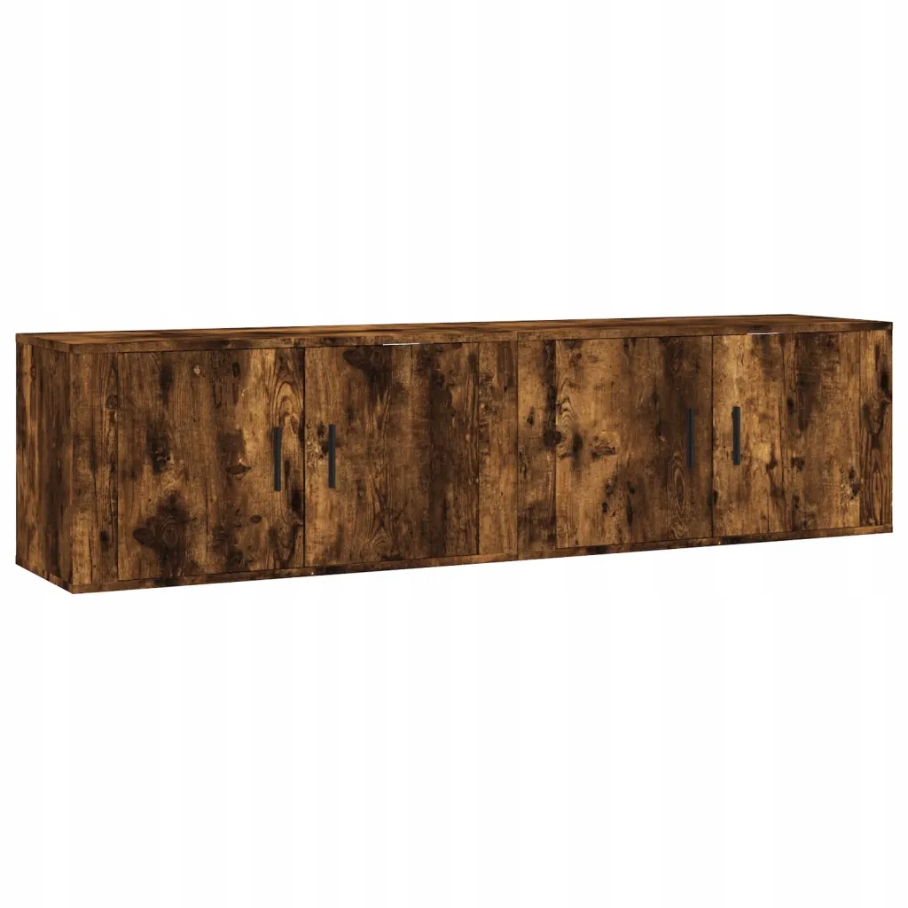 Wiszące szafki Tv, 2 szt., przydymiony dąb, 80x34,5x40 cm