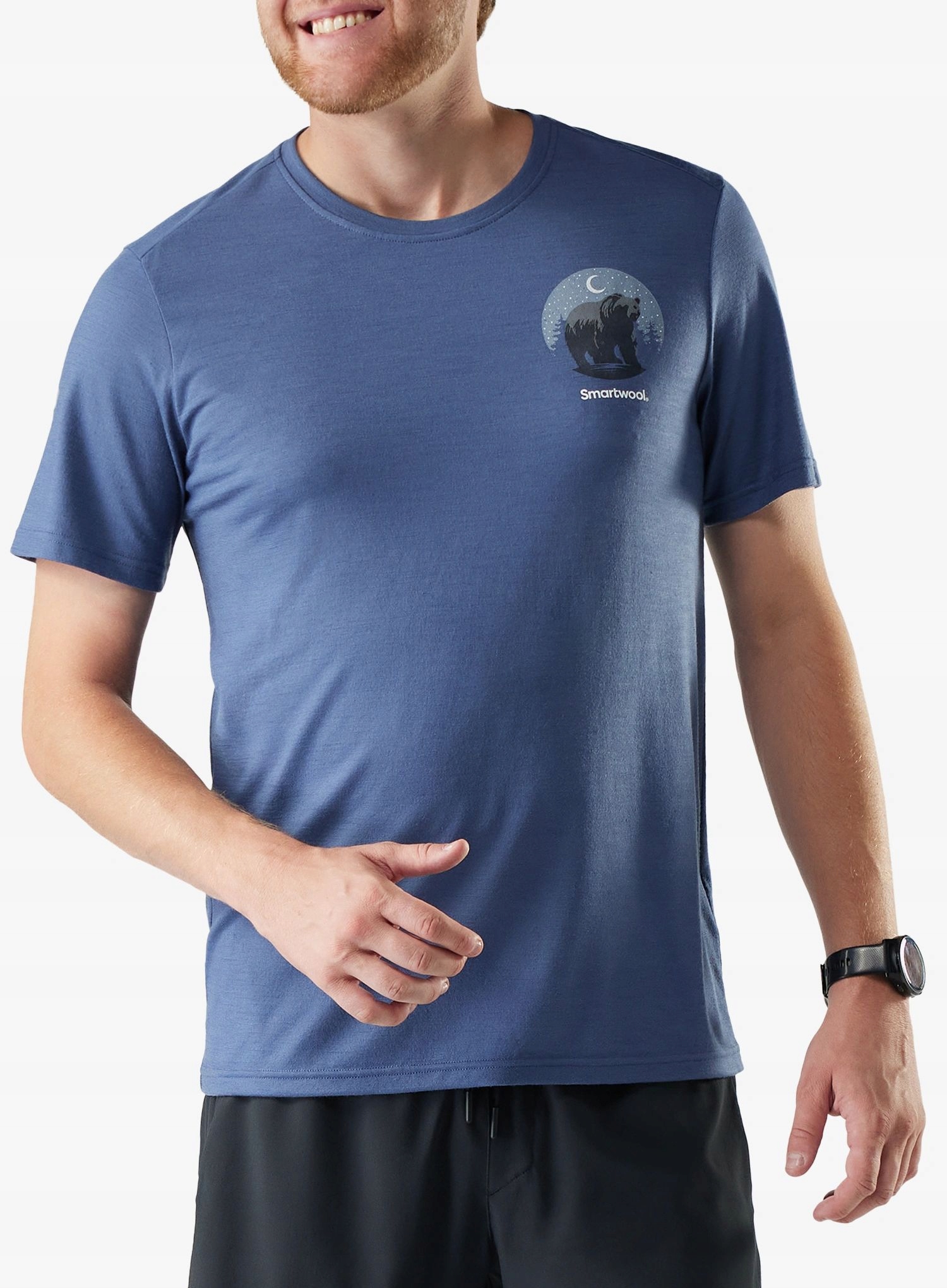 Tričko Smartwool Lunar Bear Active Ss Graphic Tee nightfall blue XL