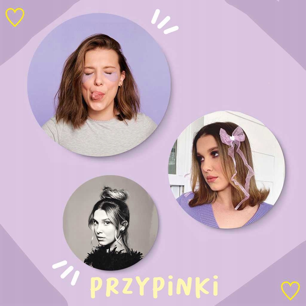 

Zestaw Przypinek button pin Millie Bobby Brown