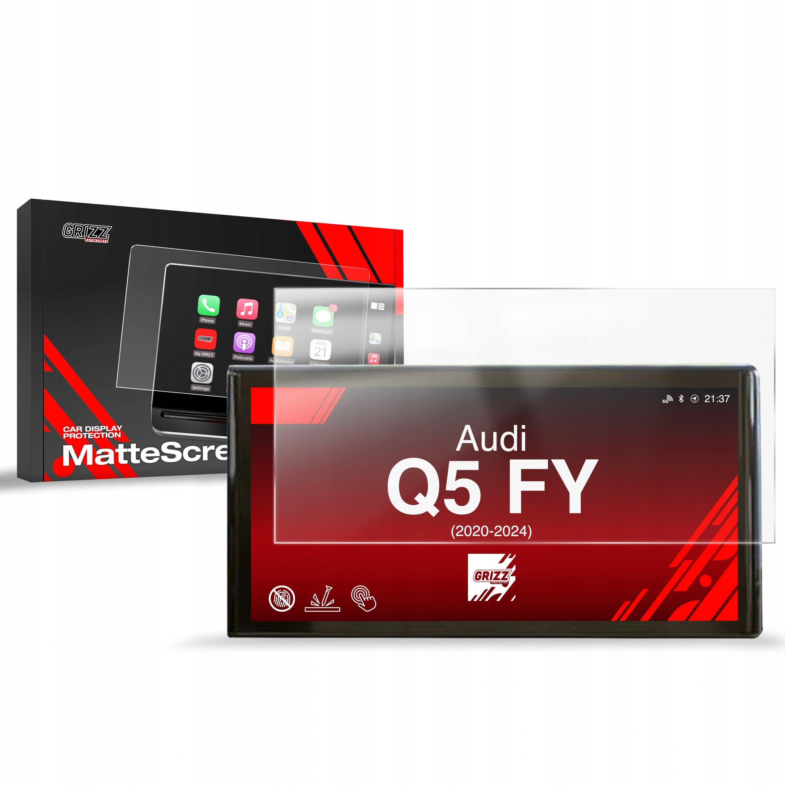 Ochranná matná Fólie GrizzGlass CarDisplay pro Audi Q5 Fy 10.1" 2020-2024
