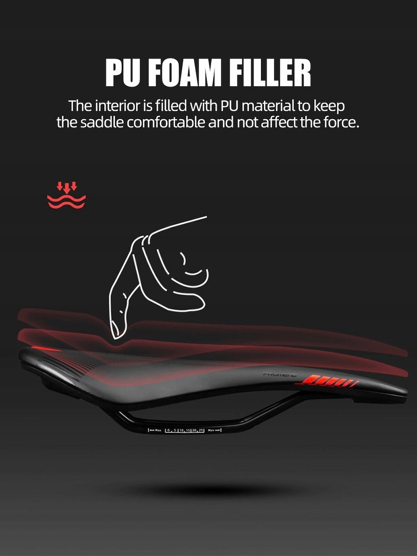 PROMEND siodełko SD-557 black/red Road/MTB 344g Marka Promend