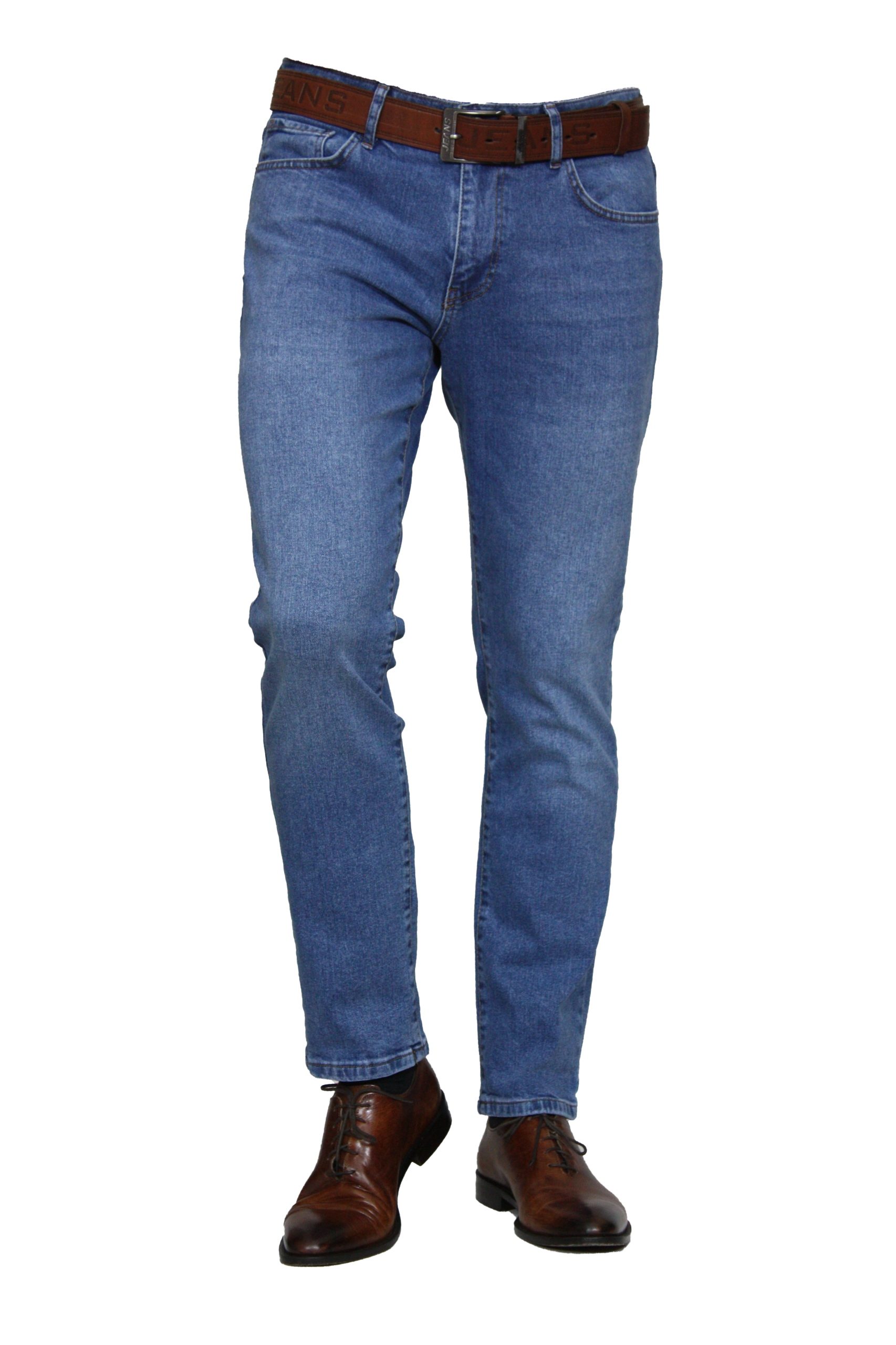 Pánské Kalhoty Crw Jeans klasické (modré) W33 L32, obvod pasu 88-90 cm