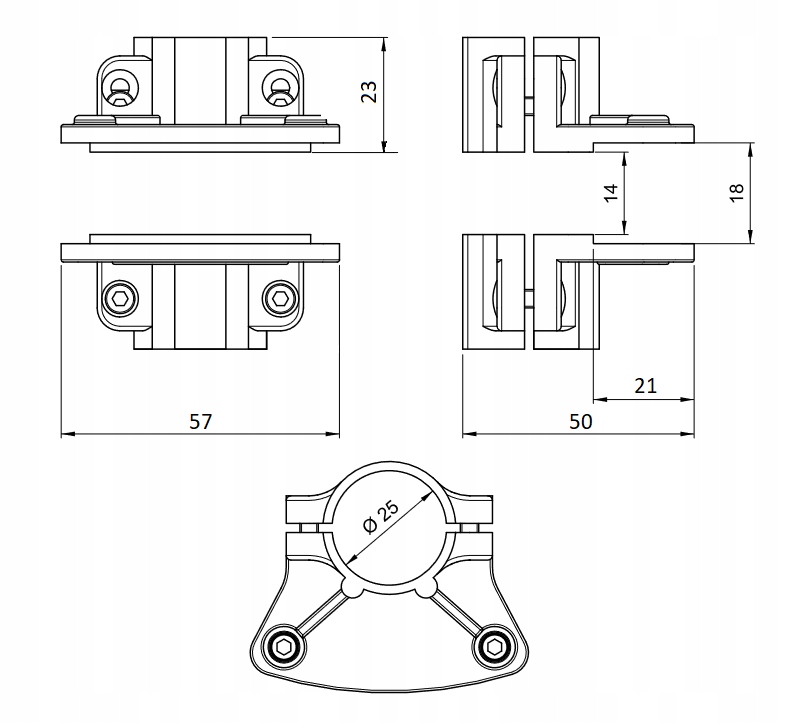 ZŁĄCZE PŁYTA RURA FI 25MM Kod producenta ABM61
