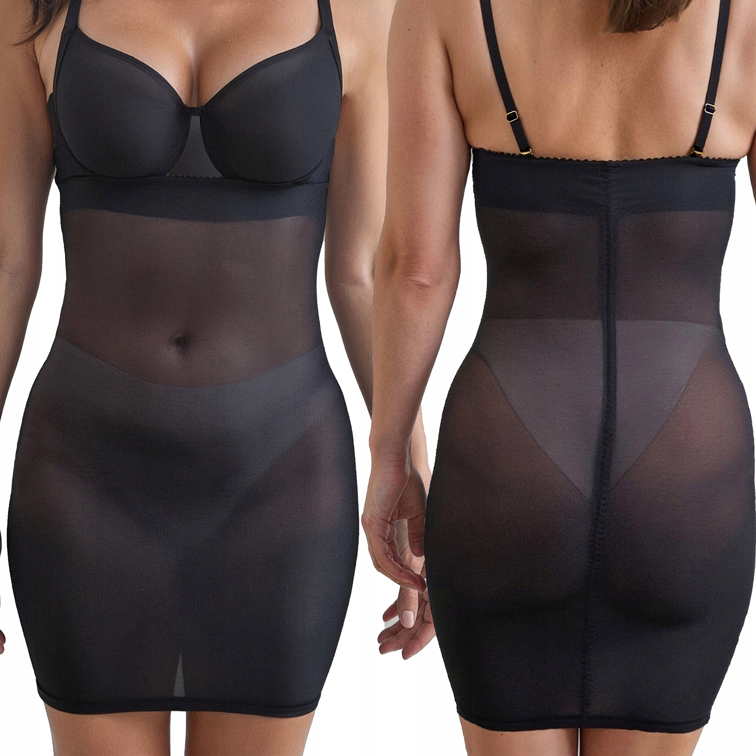 Vivisence 4106 Slim černá zeštíhlující modelující L Halka