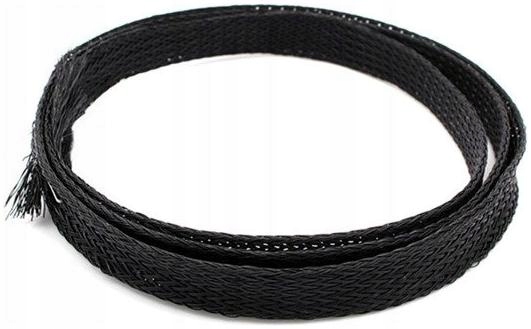 Oplot na przewody 3mm/6mm poliestrowy black 1mb