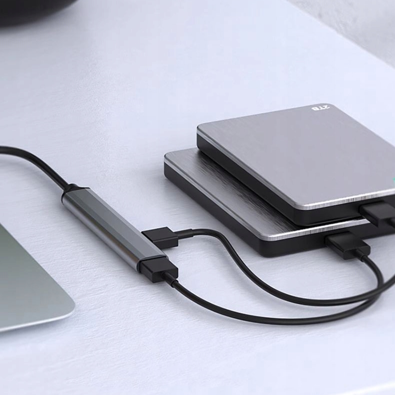 HUB ROZGAŁĘŹNIK USB C 3.0 na 4 USB AKTYWNY SZYBKI Kod producenta HUB-USB3-4XUSB-C-ST-2