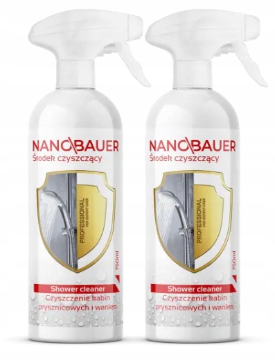 PŁYN DO MYCIA KABIN PRYSZNICOWYCH NANOBAUER 2X750ML
