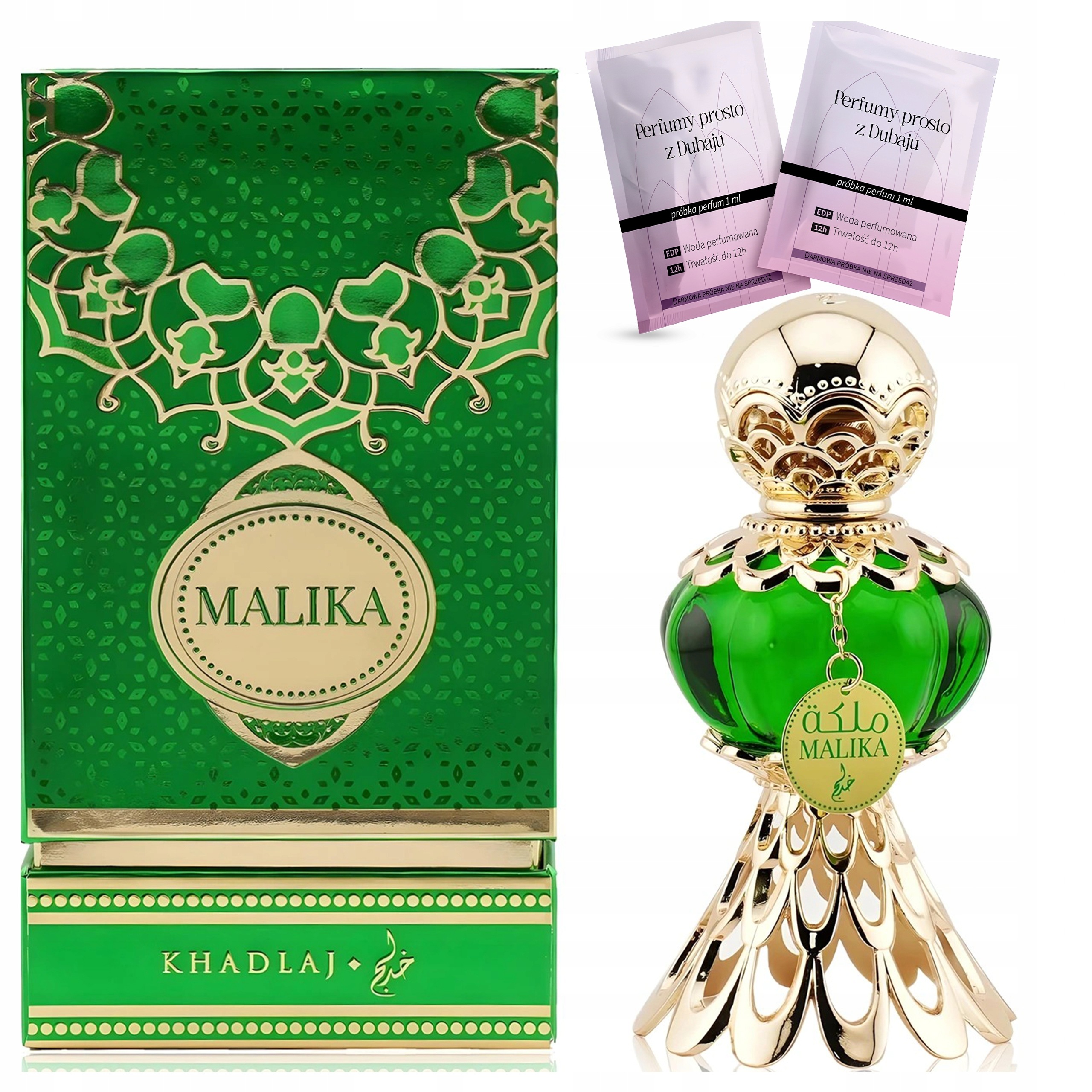 Dámské Parfémy Khadlaj Malika Green 20 ml Lákavý olej vzorky Dárek