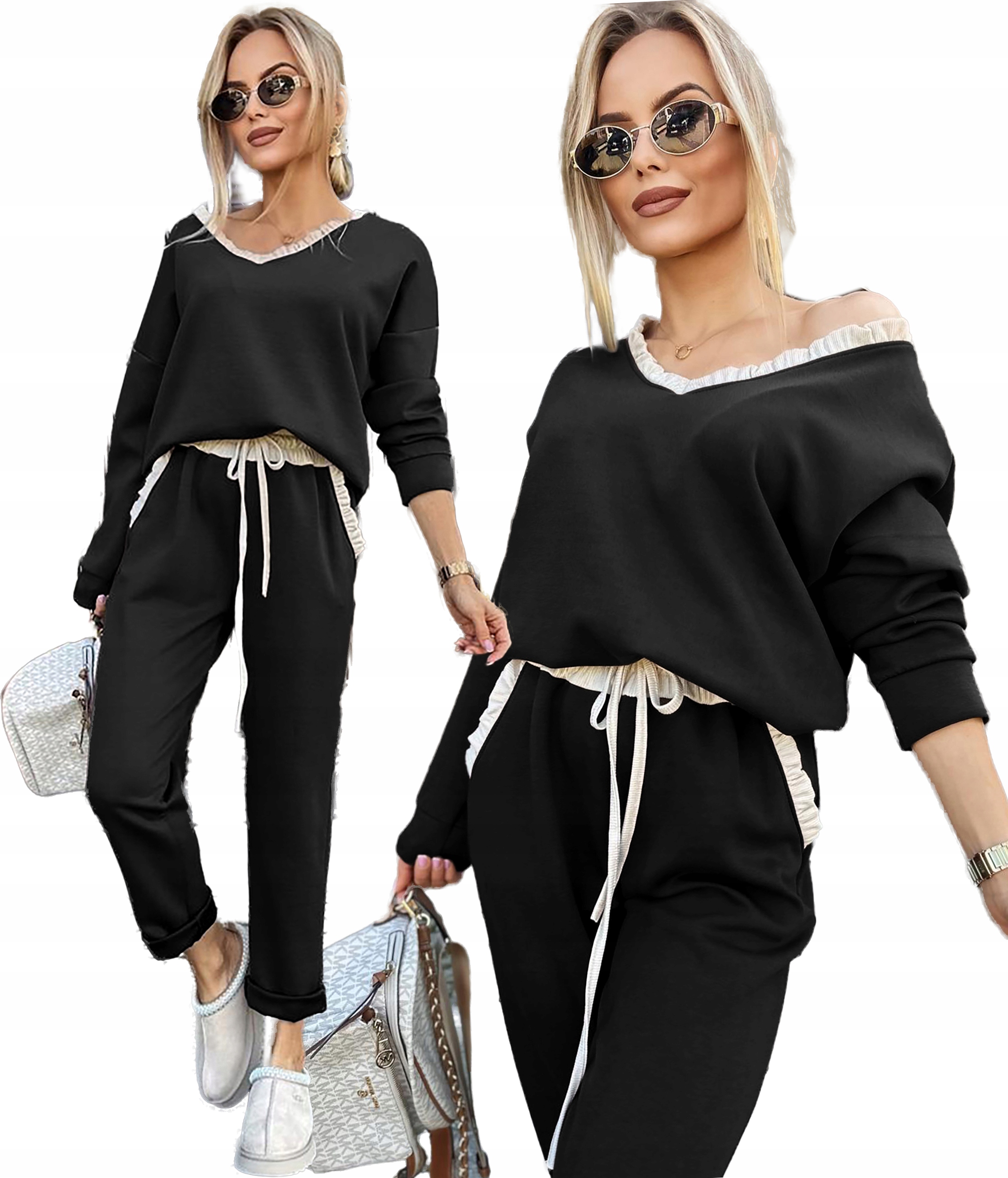 Dresowy Komplet damski z wiskozy Dres spodnie bluza Lussi