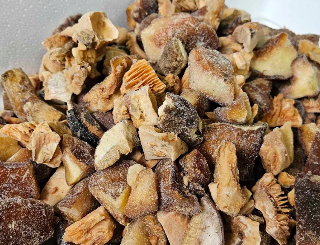 Mieszanka grzybów leśnych mrożonych całe grzyby naturalne 2 kg Suchy lód