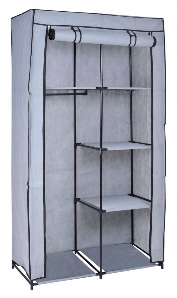 SZAFKA TEKSTYLNA MATERIAŁOWA REGAŁ GARDEROBA PÓŁKI Szerokość mebla 90 cm