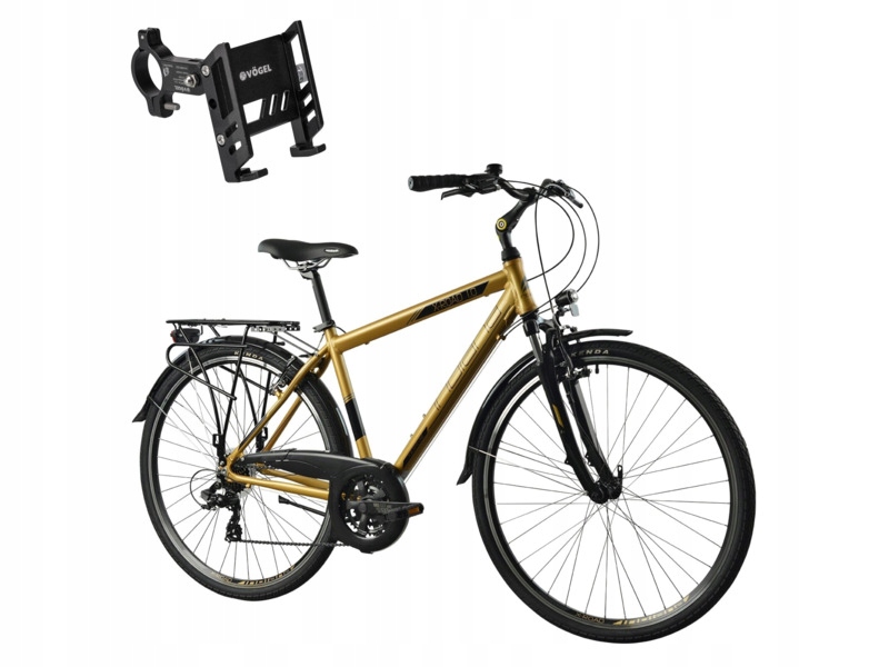 Rower trekkingowy Indiana X-Road 1.0 M17 28cali męski Jasnobrązowy Uchwyt