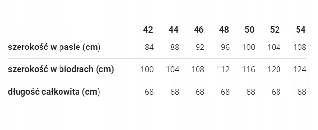 D45 SPÓDNICA MADAME DŁUŻSZA CZARNA R.50 Rozmiar 50