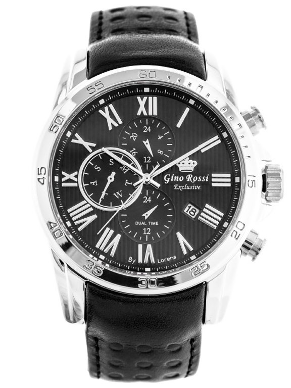 

Zegarek Męski Gino Rossi datownik na Prezent Duży