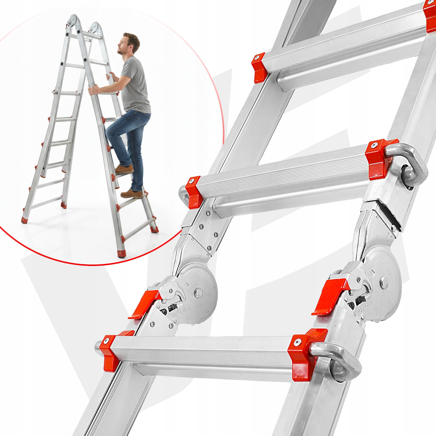 Daudzfunkcionālas salokāmas kāpnes STRONG 150KG 4x6 VERKE Elementu skaits: 1