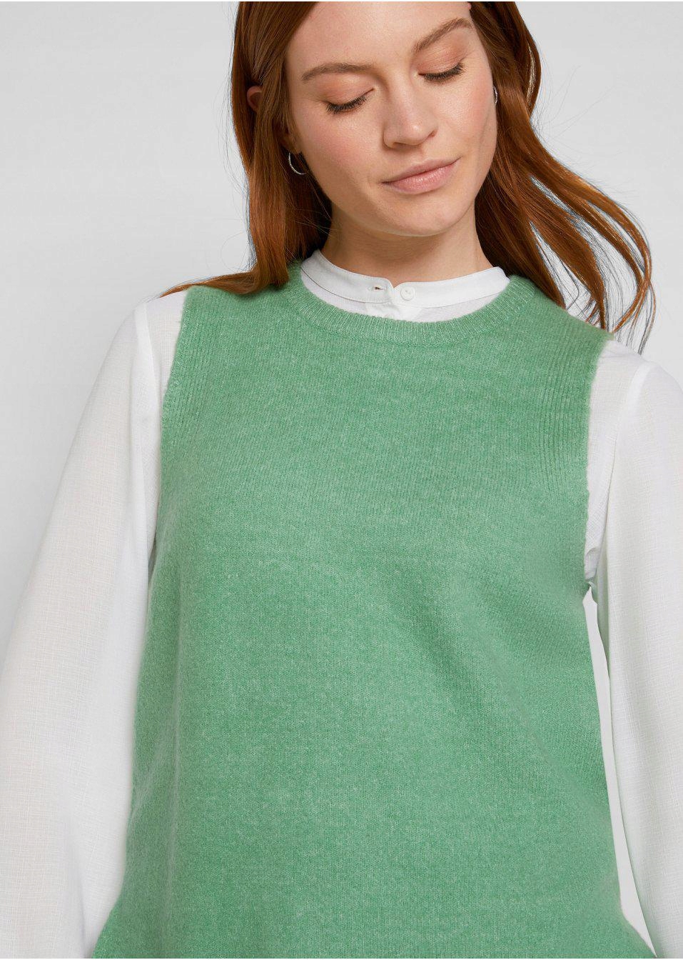 DZIANINOWY BEZRĘKAWNIK DAMSKI__36 Płeć kobieta