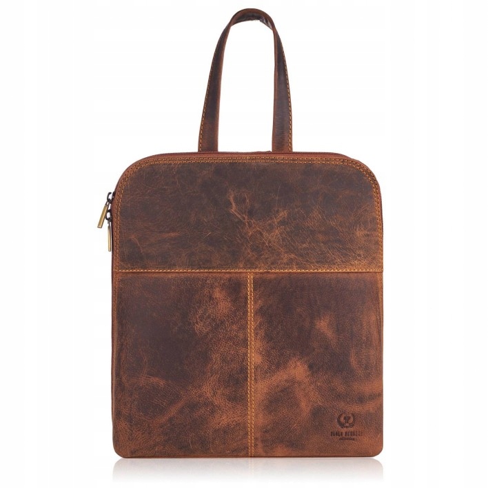 Batoh dámský kožený městský do práce hnědý vintage Paolo Peruzzi