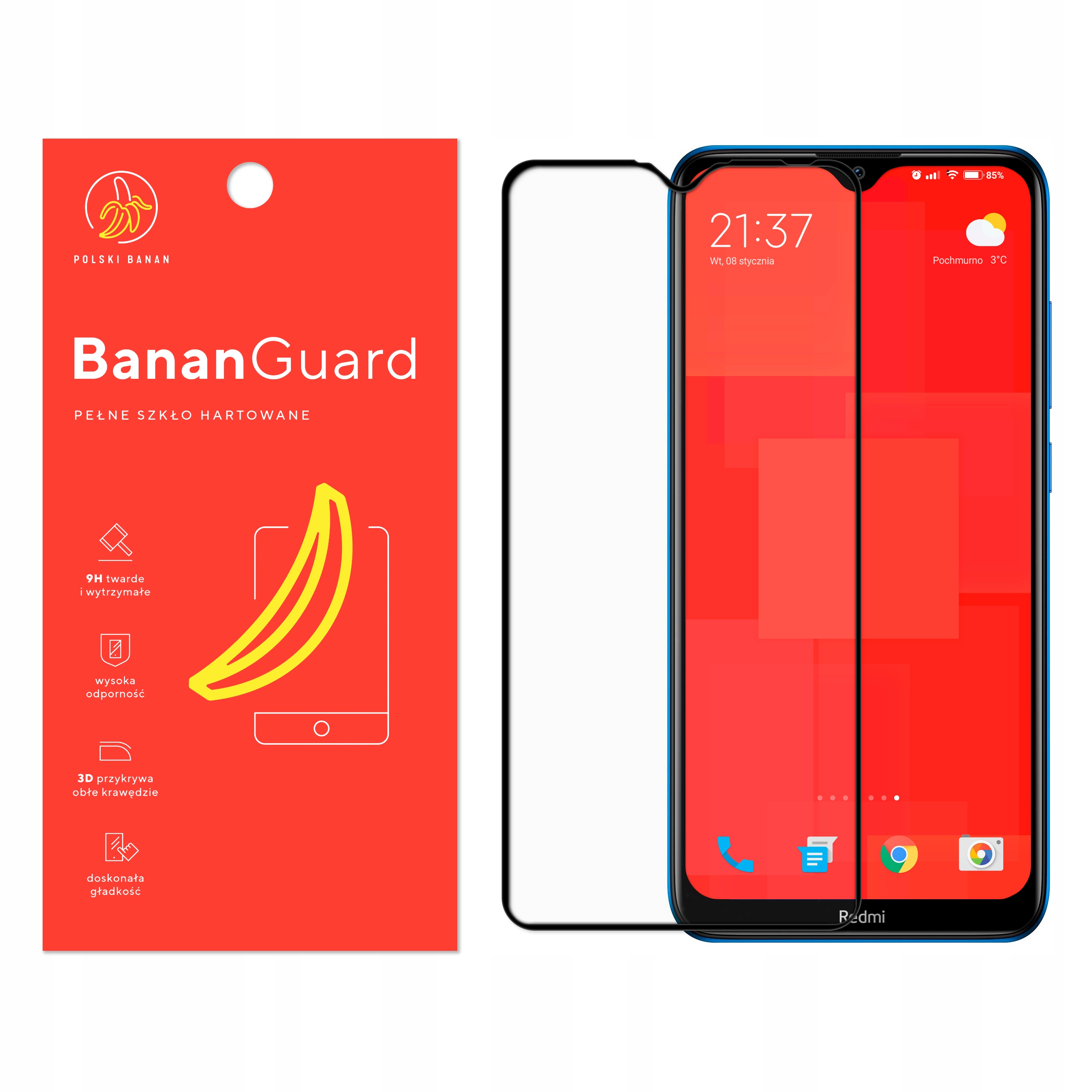 

Szkło Hartowane 3D do Xiaomi Redmi 8 8A