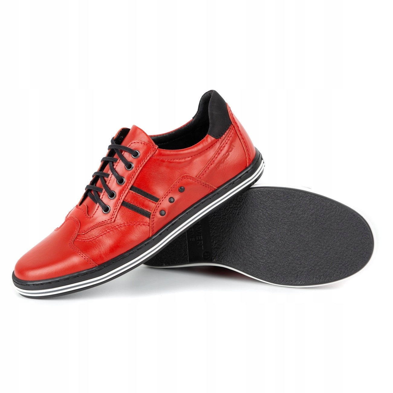 Pánské kožené boty 1801 Sp červené 41