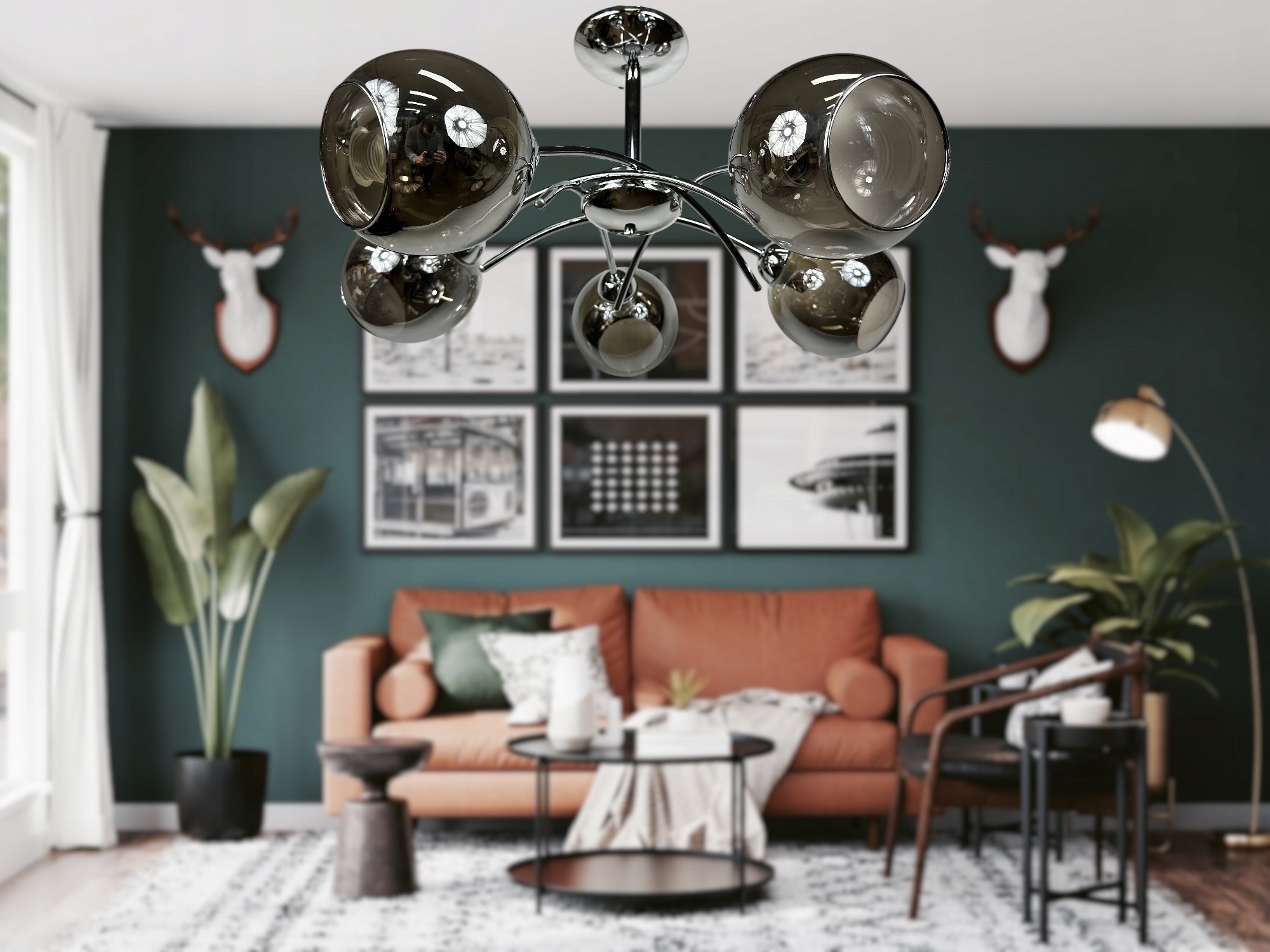 Euro-lamp Stropná lampa Elegant 5 chrómové tienidlo chróm Výrobca