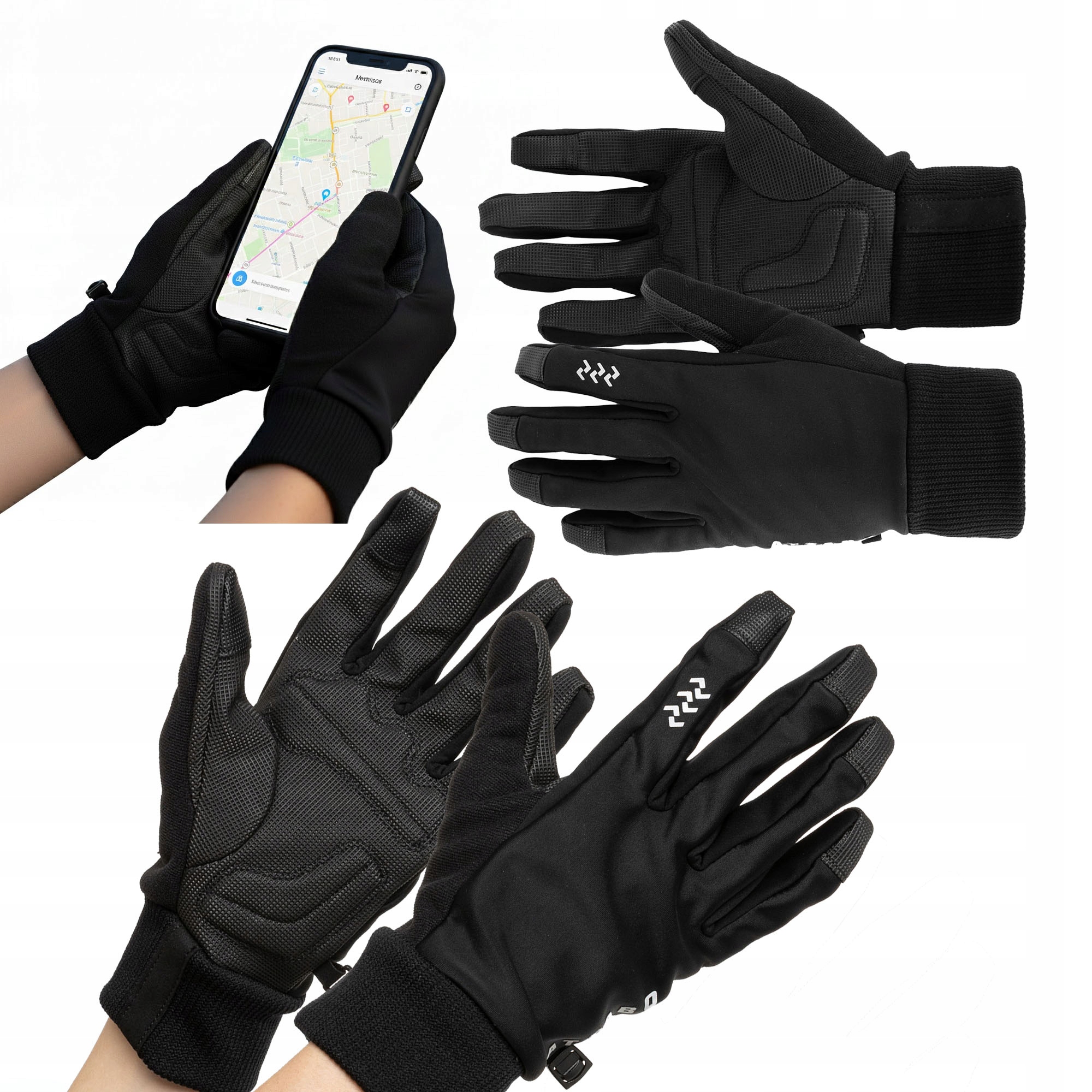 Rękawiczki rowerowe Attabo Loreef Gloves windpfoor ocieplane czarny L